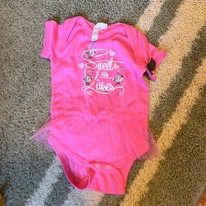 Sweet as Kisses Pink Baby Onesie